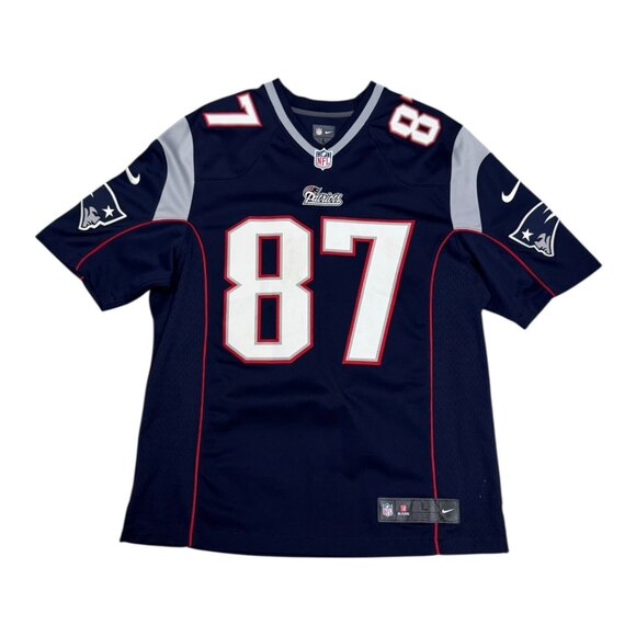 NIKE New England Patriots ROB GRONKOWSKI Vintage 2000s NFL Football Jersey Large - Picture 2 of 8